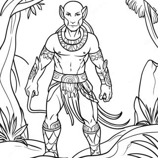 Na Vi Warrior Coloring Page 20574-16715