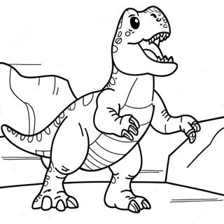 Ferocious T Rex Roaring Coloring Page 20584-16722