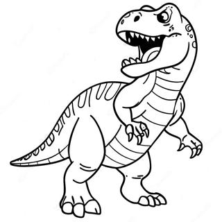 Ferocious T Rex Roaring Coloring Page 20584-16724