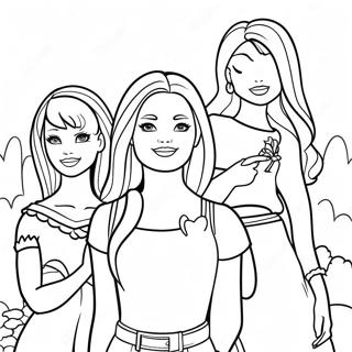 Barbie And Friends Adventure Coloring Page 20594-16732