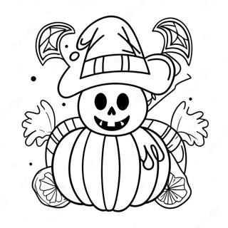 Spooky Spirit Halloween Logo Coloring Page 20614-16742