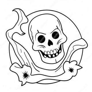 Spooky Spirit Halloween Logo Coloring Page 20614-16744