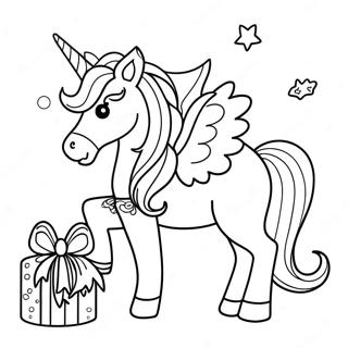 Birthday Unicorn Coloring Page 20633-16759