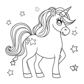 Sparkling Birthday Unicorn Coloring Page 20634-16761