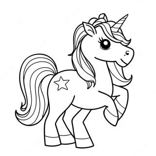 Sparkling Birthday Unicorn Coloring Page 20634-16763