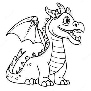 Dragon Puppet Template Coloring Page 20653-16779