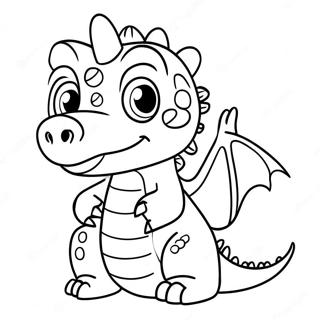 Friendly Dragon Puppet Coloring Page 20654-16774