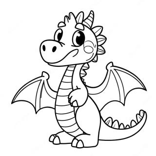 Friendly Dragon Puppet Coloring Page 20654-16776