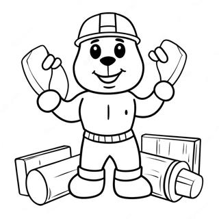 Rocky With Construction Tools Coloring Page 20664-16789