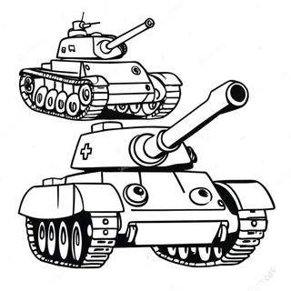 Vintage Ww2 Tank Coloring Page 20674-16793