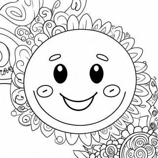 Happy Face Coloring Page 2071-1766