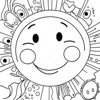 Happy Face Coloring Page 2071-1767