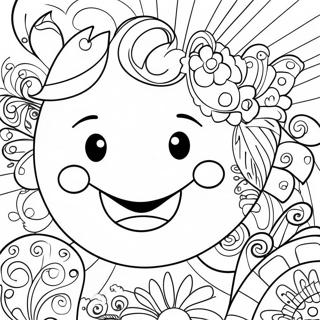 Happy Face Coloring Page 2071-1768