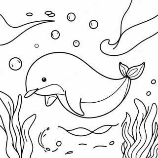 Adventurous Narwhal Swimming Coloring Page 20724-16834