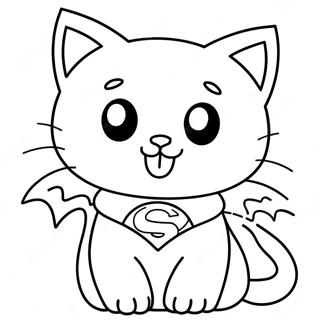 Super Kitty Coloring Pages