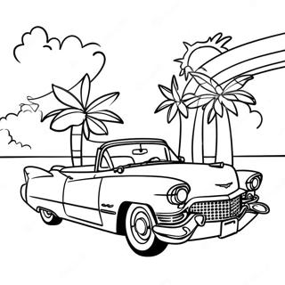 Classic Cadillac Convertible Coloring Page 20794-16907