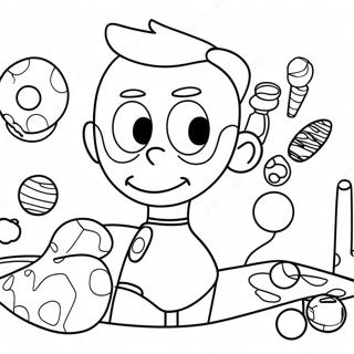 Jimmy Neutron With His Inventions Coloring Page 20814-16903