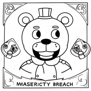 Fnaf Security Breach Logo Coloring Page 2081-1775