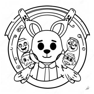 Fnaf Security Breach Logo Coloring Page 2081-1776