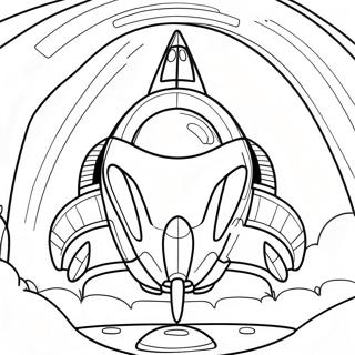 Futuristic Spaceship Coloring Page 20824-16913