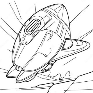 Futuristic Spaceship Coloring Page 20824-16914