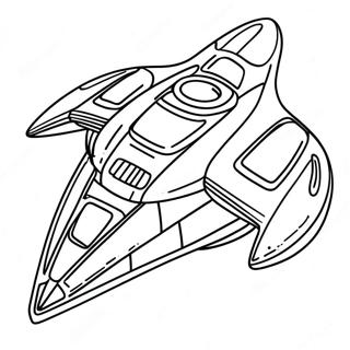 Futuristic Spaceship Coloring Page 20824-16916