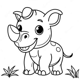 Cute Baby Rhino Coloring Page 20834-42965