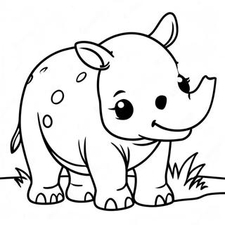 Cute Baby Rhino Coloring Page 20834-42966