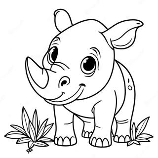 Cute Baby Rhino Coloring Page 20834-42968