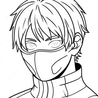 Kaneki Ken With Mask Coloring Page 20854-16933