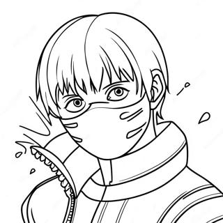 Kaneki Ken With Mask Coloring Page 20854-16934