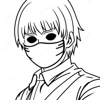 Kaneki Ken With Mask Coloring Page 20854-16936