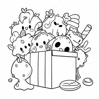 Sticky Lankybox Characters Coloring Page 20863-16938