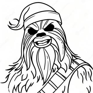 Chewbacca In A Santa Hat Coloring Page 20884-16955