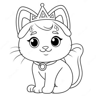 Princess Kitty Coloring Pages