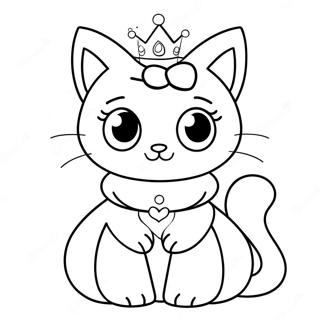 Princess Kitty Coloring Page 20923-16991