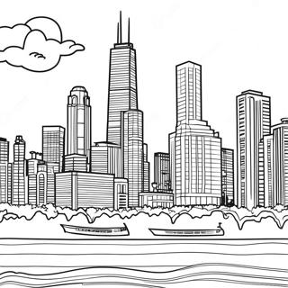 Chicago Skyline Coloring Page 20973-17022