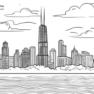 Chicago Skyline Coloring Page 20973-17023