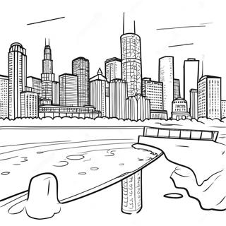 Chicago Skyline Coloring Page 20973-17024