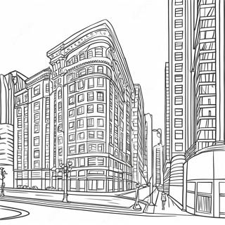 Colorful Chicago Architecture Coloring Page 20974-17025