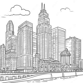 Colorful Chicago Architecture Coloring Page 20974-17026