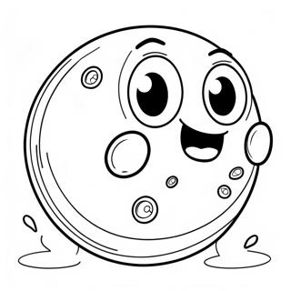 Cute Cartoon Bowling Ball Coloring Page 20984-17038