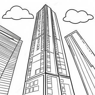 Colorful Skyscraper Building Coloring Page 20994-17046