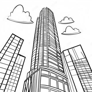 Colorful Skyscraper Building Coloring Page 20994-17047