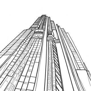 Colorful Skyscraper Building Coloring Page 20994-17048