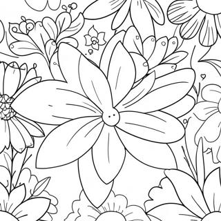 Spring Flowers Coloring Page 21004-17049