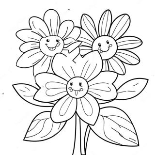 Spring Flowers Coloring Page 21004-17051