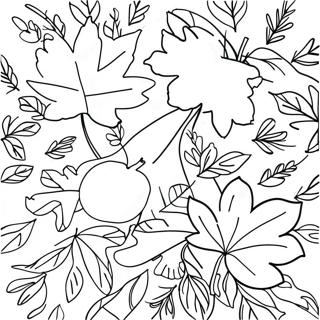 Fall Leaves Coloring Page 21033-17066