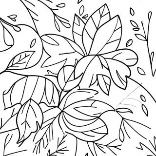 Colorful Autumn Leaves Coloring Page 21034-17073