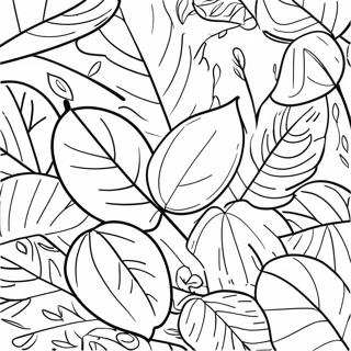 Colorful Autumn Leaves Coloring Page 21034-17076